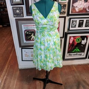 V Neck Green Dot Maggy London Dress